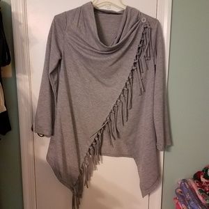 Grey Asymmetrical Top